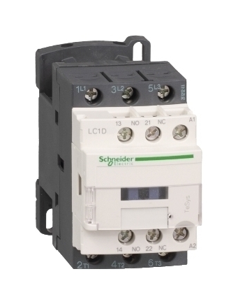 Контактор Schneider Electric TeSys LC1D 3P 9А 400/24В DC 2.2кВт