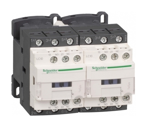 Реверсивный контактор Schneider Electric TeSys LC2D 3P 18А 400/24В DC 7.5кВт