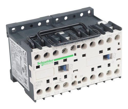 Реверсивный контактор Schneider Electric TeSys LP2K 3P 6А 400/24В DC 2.2кВт