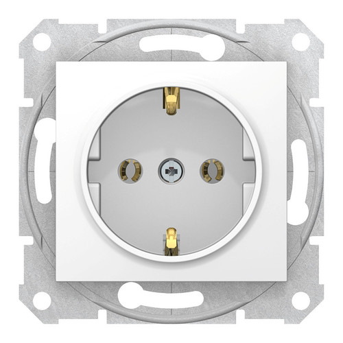 Розетка Schneider Electric SEDNA, скрытый монтаж, с заземлением, белый