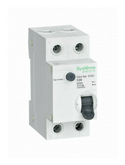 Дифавтомат Systeme Electric City9 Set 1P+N 20А (C) 4.5 кА, 30 мА (A), C9D55620